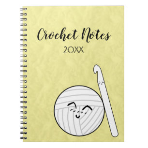 Crochet Hook & Cartoon Yarn Crafts Notitieboek