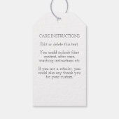 Crochet Hook en Yarn Heart Handmade with Love Cadeaulabel (Achterkant)