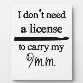 Crochet Hook License Aangepaste kleur Licht Fotoplaat (Voorkant)