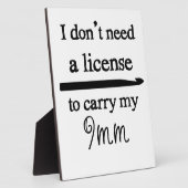 Crochet Hook License Aangepaste kleur Licht Fotoplaat (Zijkant)