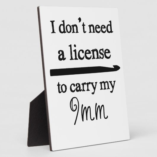 Crochet Hook License Aangepaste kleur Licht Fotoplaat (Zijkant)