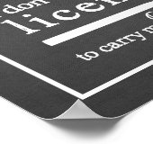 Crochet Hook License Craft Room Dark Poster (Hoek)