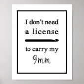 Crochet Hook License Craft Room Poster (Voorkant)