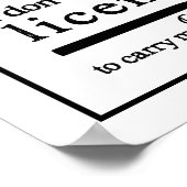 Crochet Hook License Craft Room Poster (Hoek)