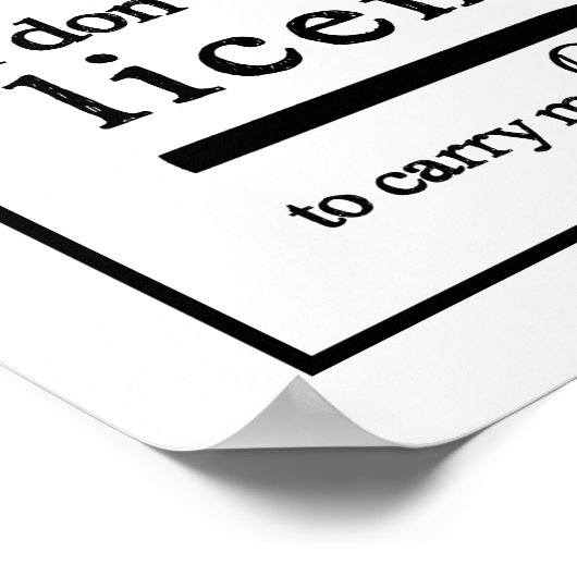 Crochet Hook License Craft Room Poster (Hoek)