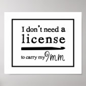 Crochet Hook License Craft Room Poster (Voorkant)
