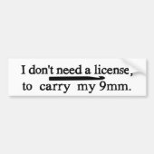 Crochet Hook License Crafts Bumpersticker (Voorkant)