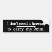 Crochet Hook License Crafts {Dark} Bumpersticker (Voorkant)