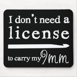 Crochet Hook License Crafts Dark Muismat