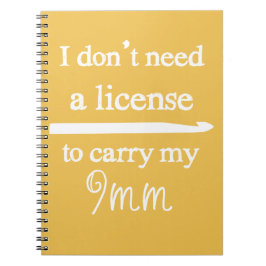 Crochet Hook License Crafts {Dark} Notitieboek