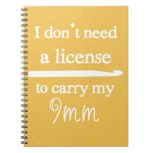 Crochet Hook License Crafts {Dark} Notitieboek