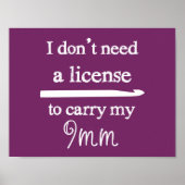 Crochet Hook License Crafts {Dark} Poster (Voorkant)