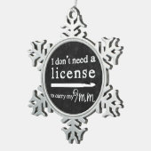 Crochet Hook License Crafts {Dark} Tin Sneeuwvlok Ornament (Rechts)