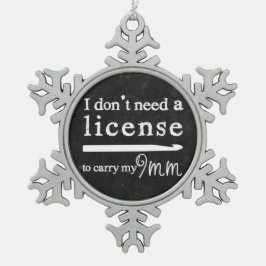 Crochet Hook License Crafts {Dark} Tin Sneeuwvlok Ornament