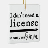 Crochet Hook License Crafts Keramisch Ornament (Rechts)