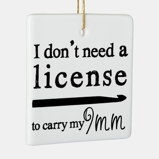 Crochet Hook License Crafts Keramisch Ornament (Rechts)