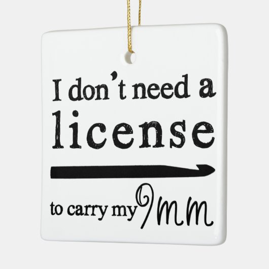 Crochet Hook License Crafts Keramisch Ornament (Links)