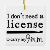 Crochet Hook License Crafts Keramisch Ornament (Voorkant)