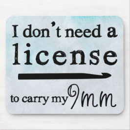 Crochet Hook License Crafts Muismat