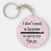 Crochet Hook License Crafts Pink Marble Sleutelhanger (Voorkant)