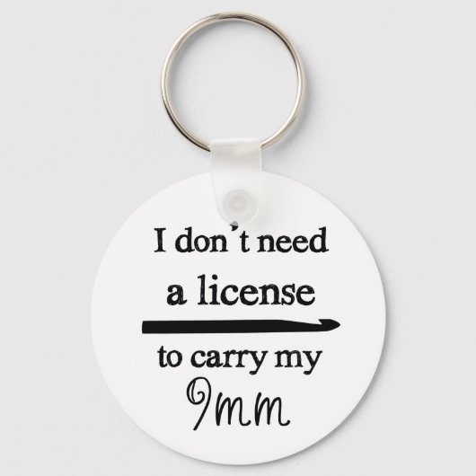 Crochet Hook License Crafts Sleutelhanger (Voorkant)