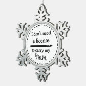 Crochet Hook License Crafts Tin Sneeuwvlok Ornament (Rechts)