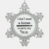 Crochet Hook License Crafts Tin Sneeuwvlok Ornament (Voorkant)