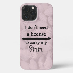 Crochet Hook License Crafts Typografie iPhone Case 13 Pro Max Hoesje