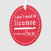 Crochet Hook License {Dark} Crafts Ornament (voorkant)