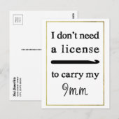 Crochet Hook-licentie Faux Gold Border Crafts Briefkaart (Voorkant / Achterkant)