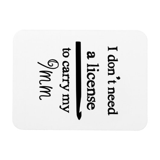 Crochet Hook-licentie Magneet (Horizontaal)