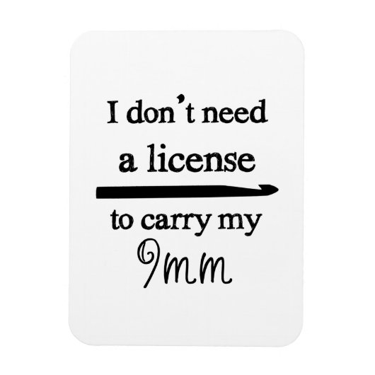 Crochet Hook-licentie Magneet (Verticaal)