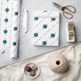 Crochet Hook & Yarn Crafts Cadeaupapier