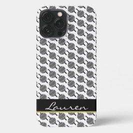 Crochet Hook + Yarn ・ Zwart & Gold Label + Tekst iPhone 13 Pro Max Hoesje