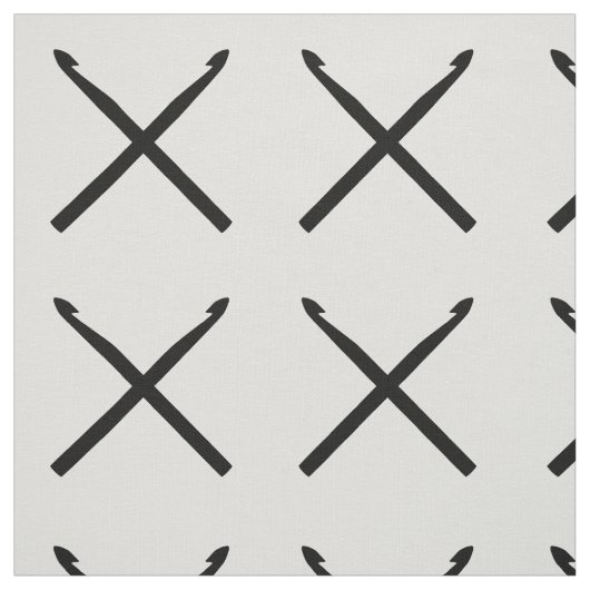 Crochet Hooks Crafts Cross Black Stof (Swatch)