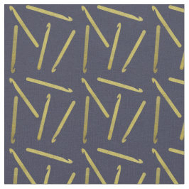 Crochet Hooks Crafts Gold + Midnight Blue Stof