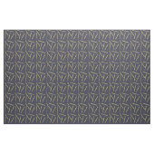 Crochet Hooks Crafts Gold + Midnight Blue Stof (Fat Quarter)