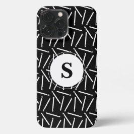 Crochet Hooks Crafts Monogram Dark iPhone Case 13 Pro Max Hoesje