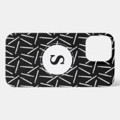 Crochet Hooks Crafts Monogram Dark iPhone Case iPhone Hoesje (Achterkant horizontaal)