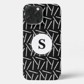 Crochet Hooks Crafts Monogram Dark iPhone Case iPhone Hoesje (Achterkant)