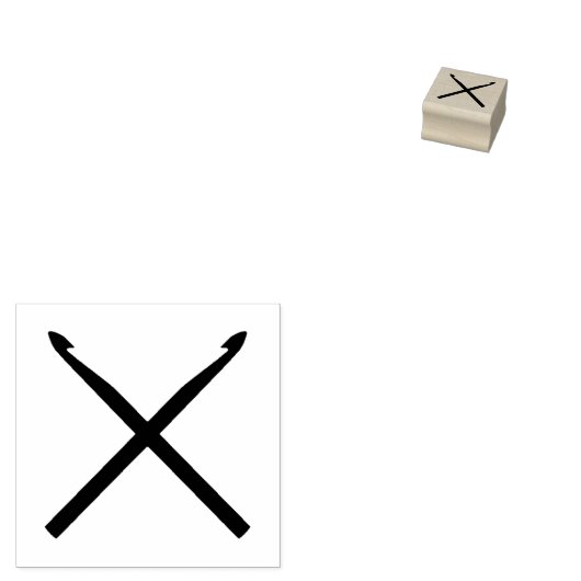 Crochet Hooks Crafts Rubberstempel (Gestempeld)