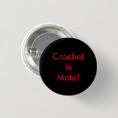Crochet is Metal Ronde Button 3,2 Cm (Voorkant /achterkant)