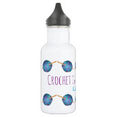 Crochet is mijn gelukkige plek, met jouw naam waterfles  (Links)