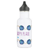 Crochet is mijn gelukkige plek, met jouw naam waterfles  (Rechts)