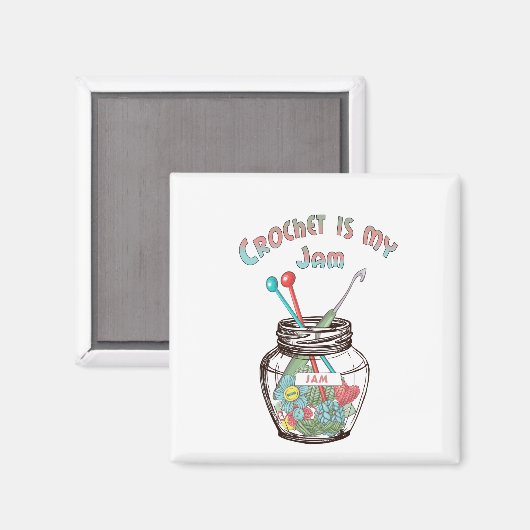 Crochet is mijn Jam Magneet (Voorkant / Achterkant)