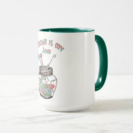 "Crochet is mijn jam" Mok (Voorkant rechts)