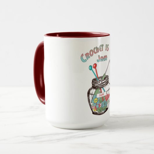 "Crochet is mijn jam" Mok (Voorkant links)