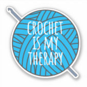 Crochet is mijn sticker voor therapie (Voorkant)