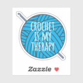Crochet is my therapy sticker (Vel)