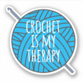 Crochet is my therapy sticker (Voorkant)